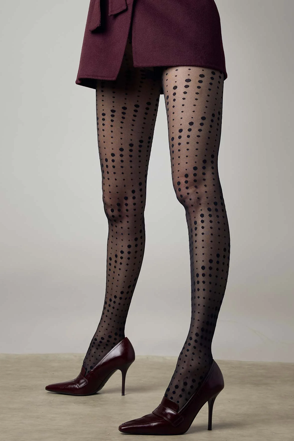 Collant Motif Pois 25D Création - Noir - Image 4