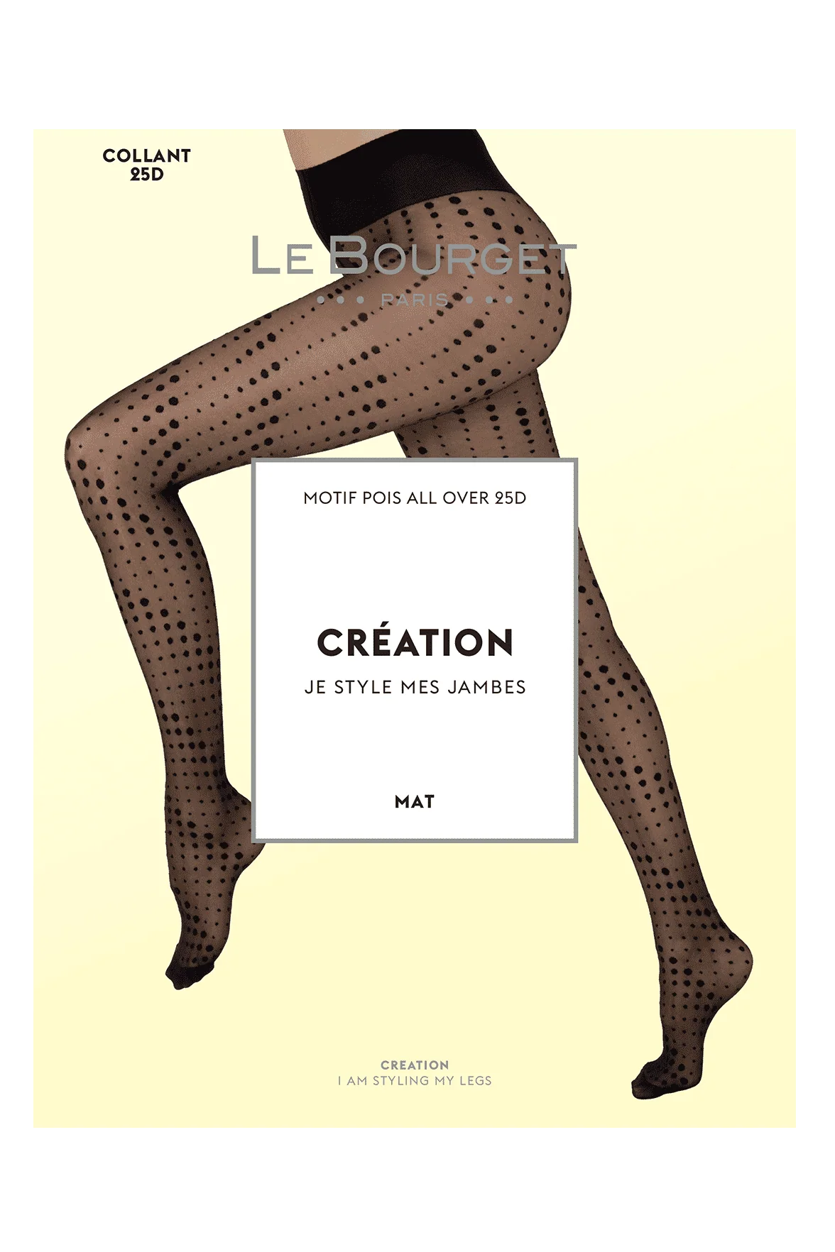 Collant Motif Pois 25D Création - Noir - Image 5