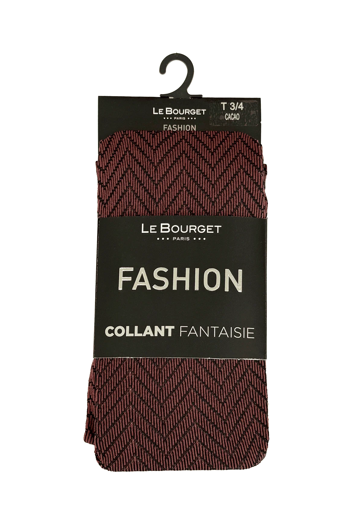 Collant Motif Chevron 45D Fashion Heather - Cacao - Image 3