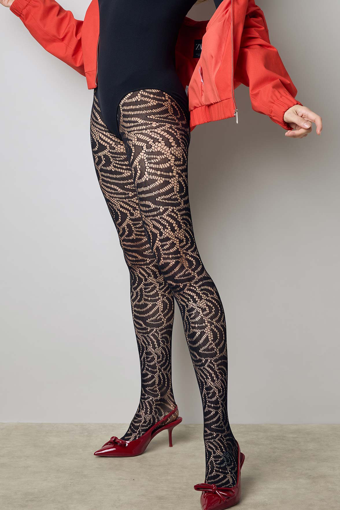 Collant Résille Dentelle Fashion Harmony - Noir - Image 3