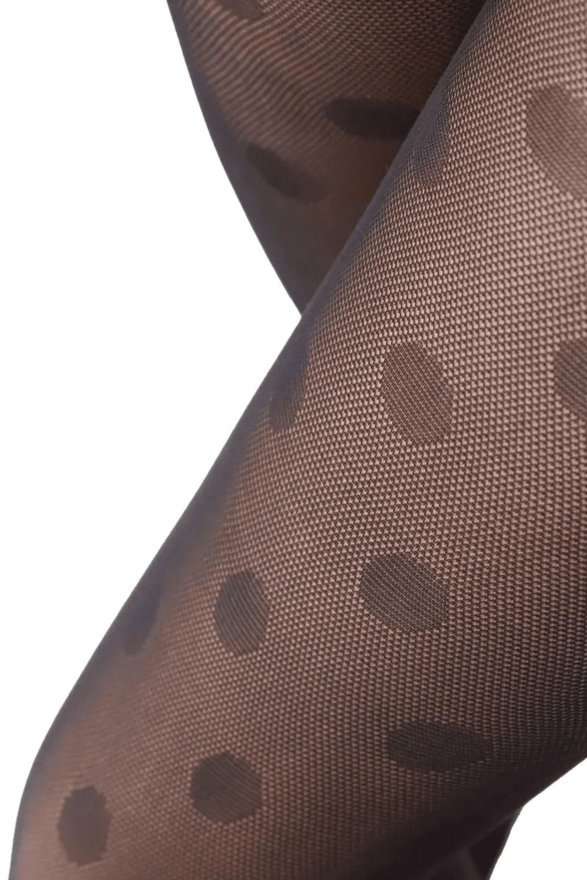 Collant Fantaisie Plumetis avec Protège-Pied intégré 40D - Noir - Image 4