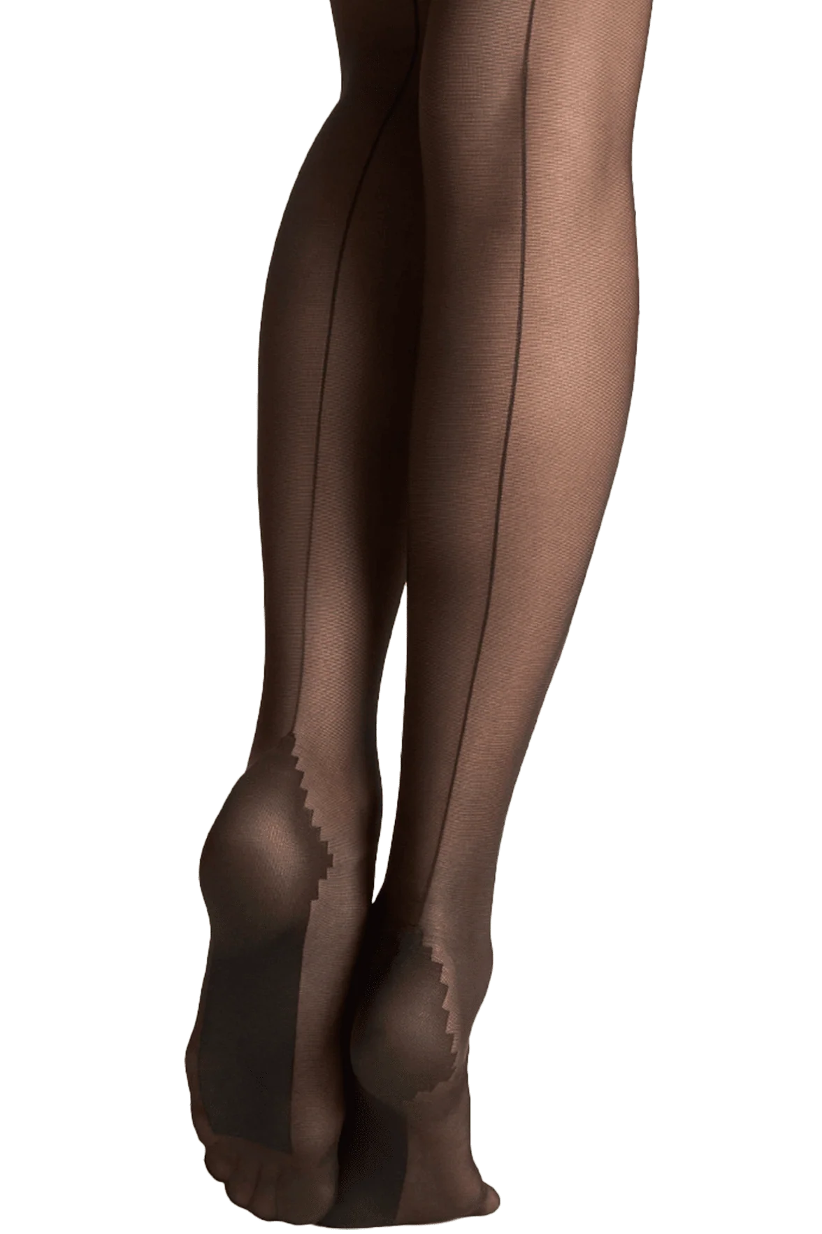Collant Satiné Couture Arrière 20D Création - Noir - Image 5